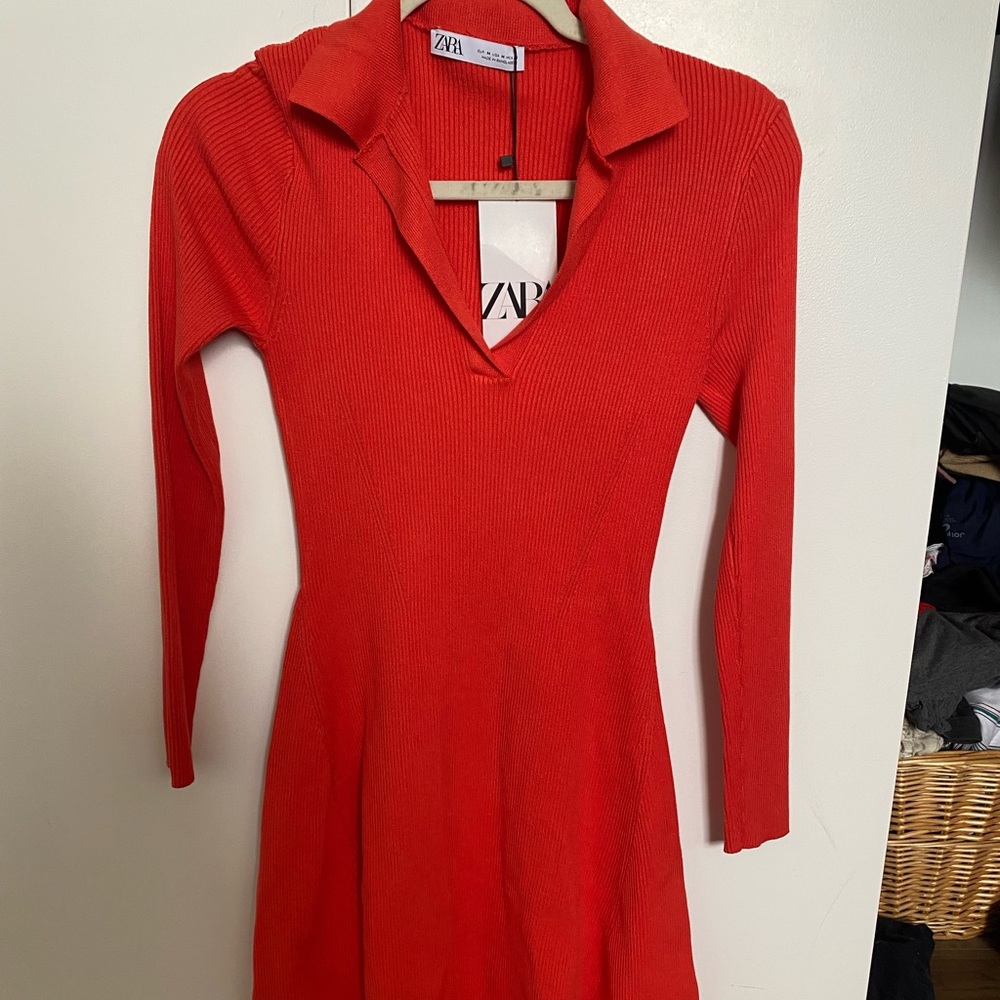 Zara orange dress